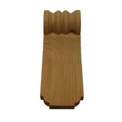 Houten console vurenhout, ornament hout, afm. 130x50mm