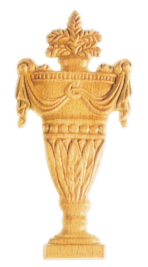 Ornamenten beukenhout, ornamenten hout, afm. 150x70mm