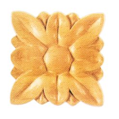 Ornamenten beukenhout, ornamenten hout, afm. 45x45mm