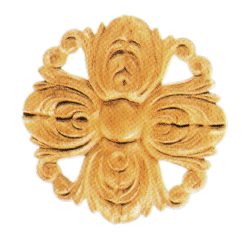 Ornamenten beukenhout, ornamenten hout, afm. 85mm rond