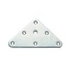 Bevestigingsplaat recht driehoek 90x90mm met M8 schroefdraad