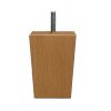 Beuken taps meubelpootje kastpoot bankstelpoot 86x63mm met M8 stokschroef