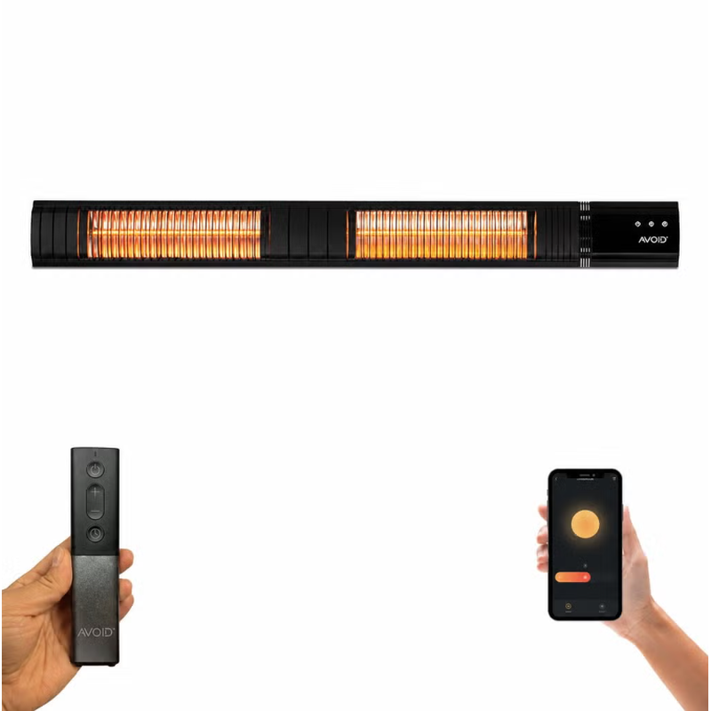 AVOID T17-GR30B wandmodel terrasverwarmer 3000W met WiFi, app en afstandsbediening
